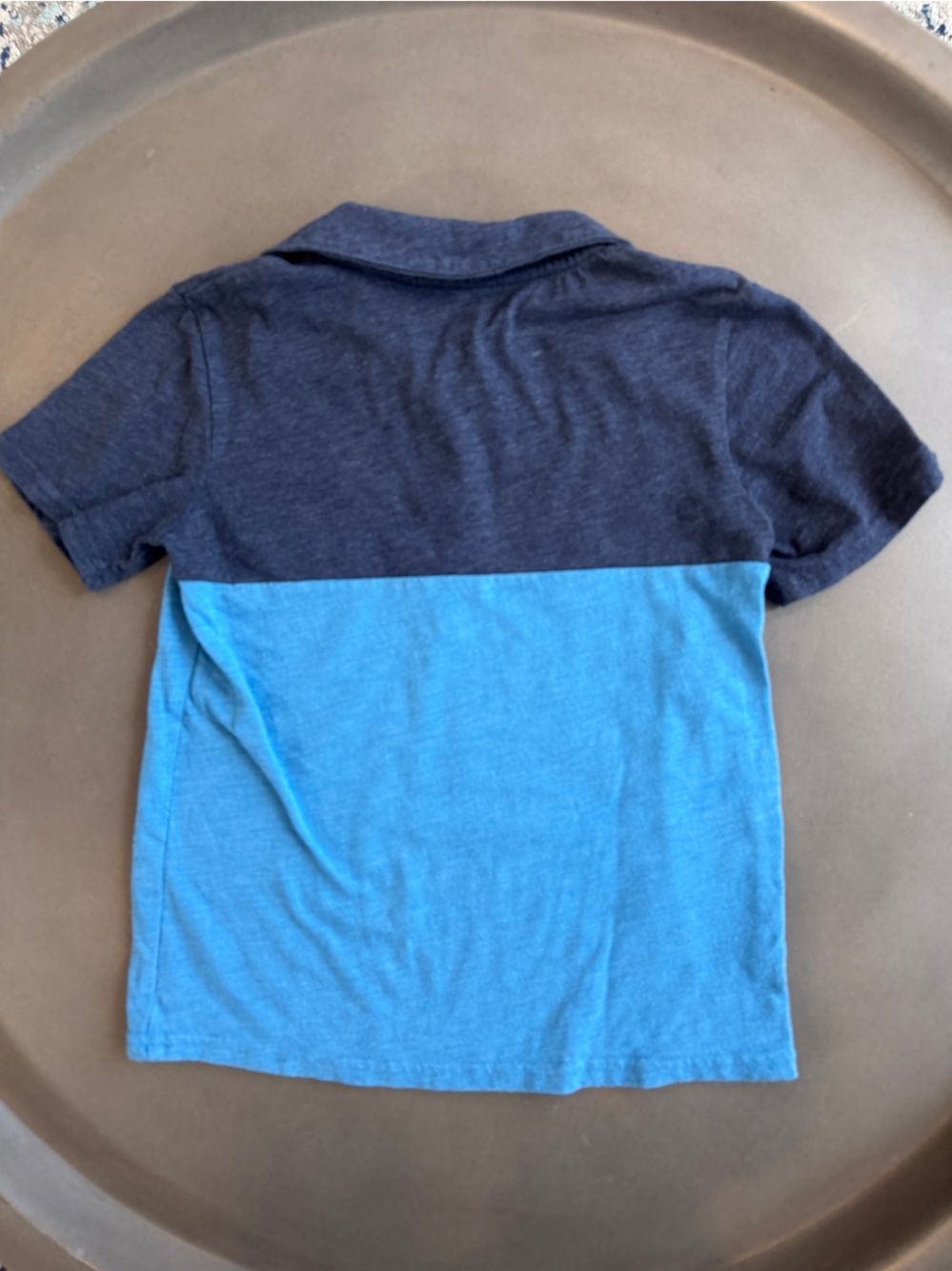 Cherokee Colorblock Polo Shirt - Navy, Sky Blue & Gray Pocket XS - Picture 2 of 5